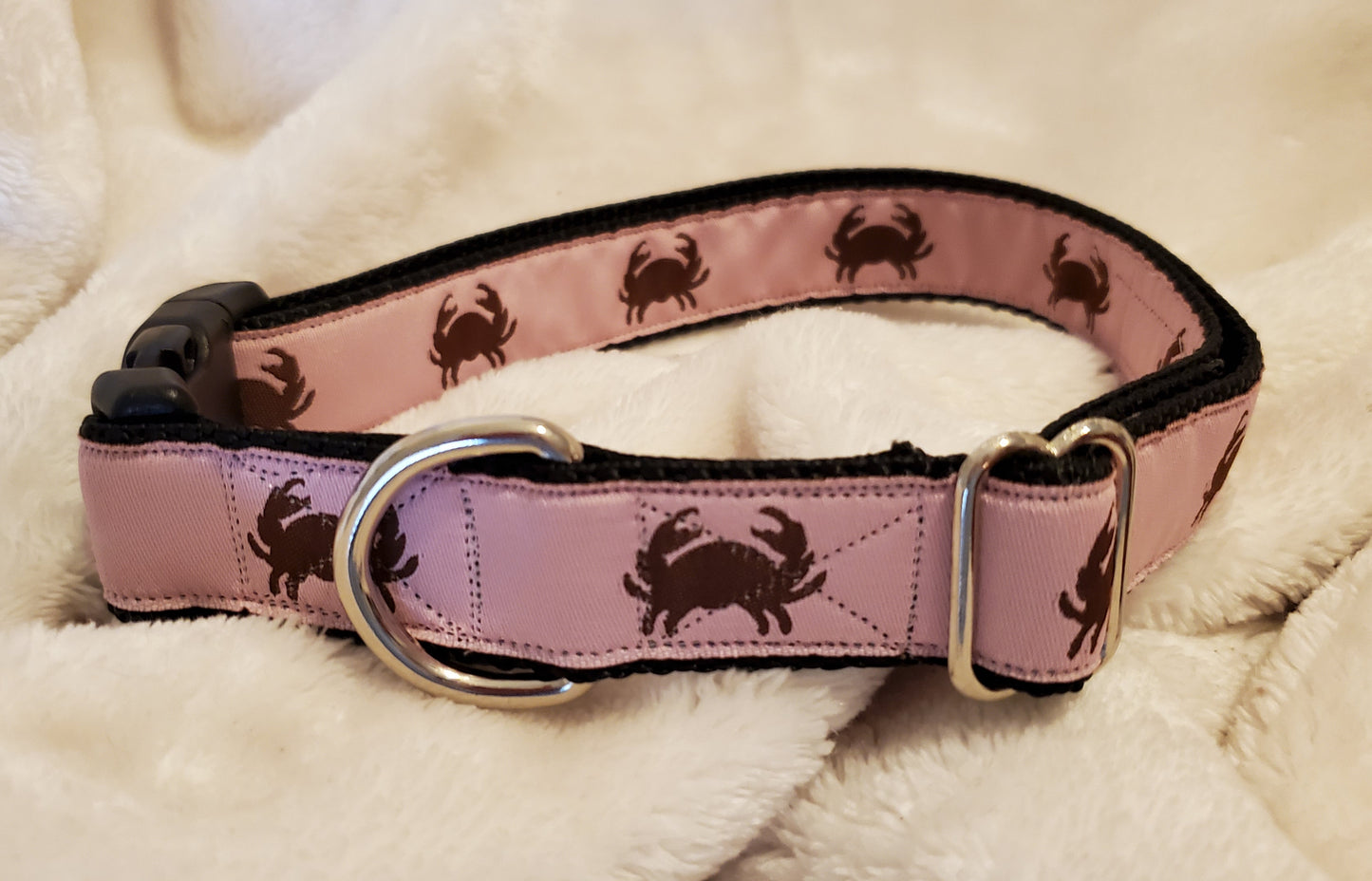 Pink Crabs Dog Collar